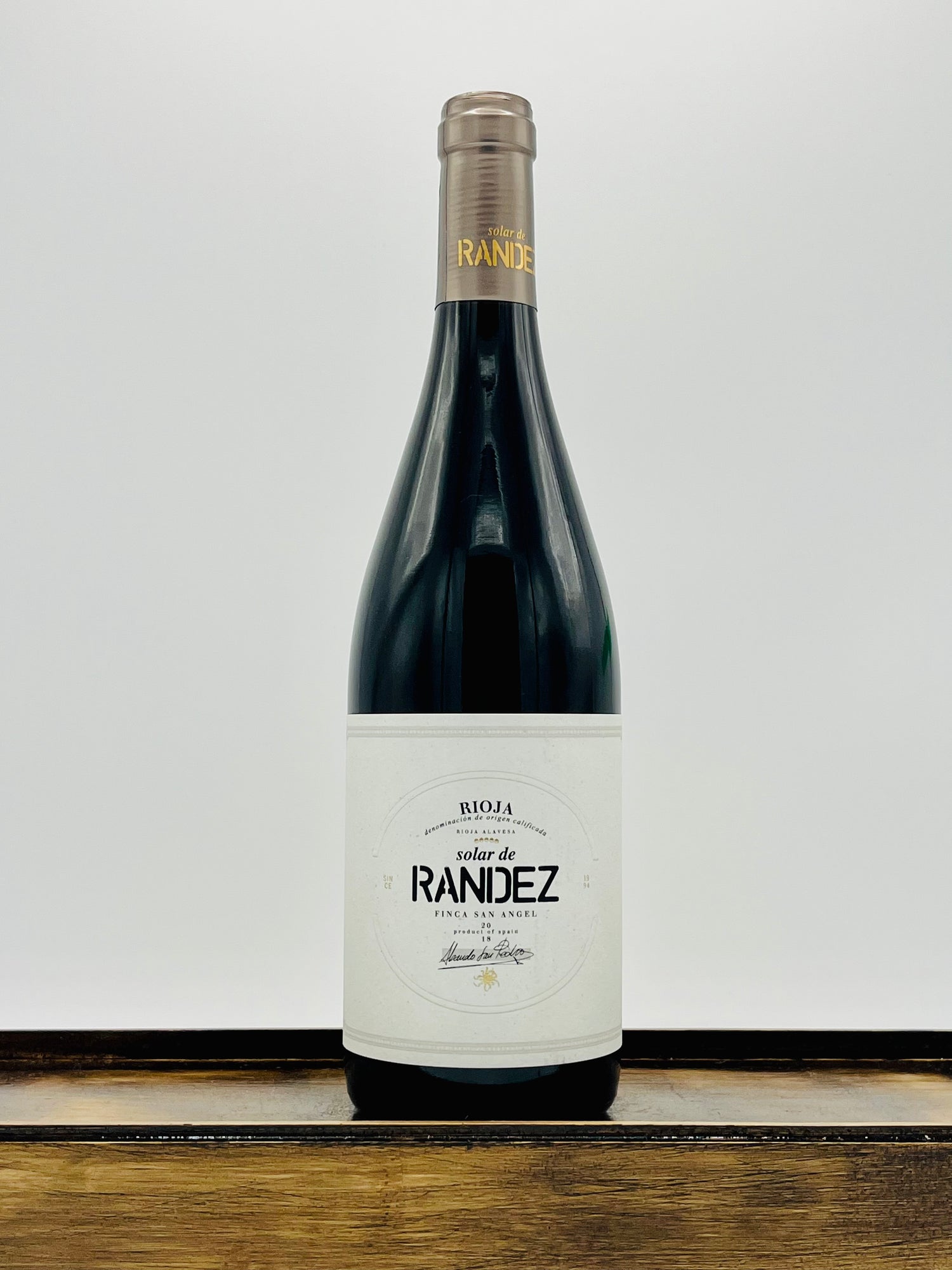 Solar de Randez 'Finca San Angel' Tempranillo Crianza Rioja, 2018