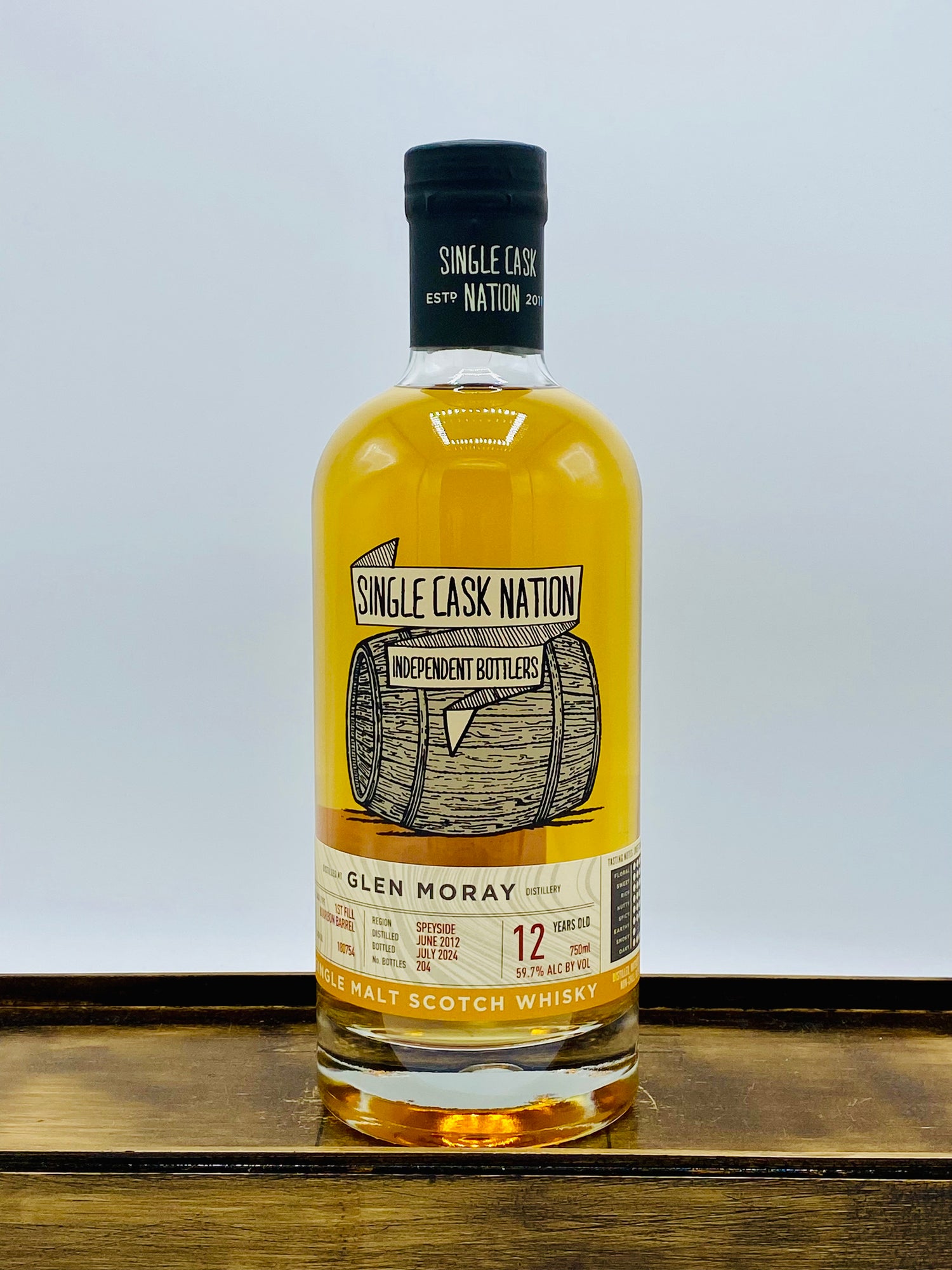SCN 'First Fill Bourbon Cask' Glen Moray 12 Year