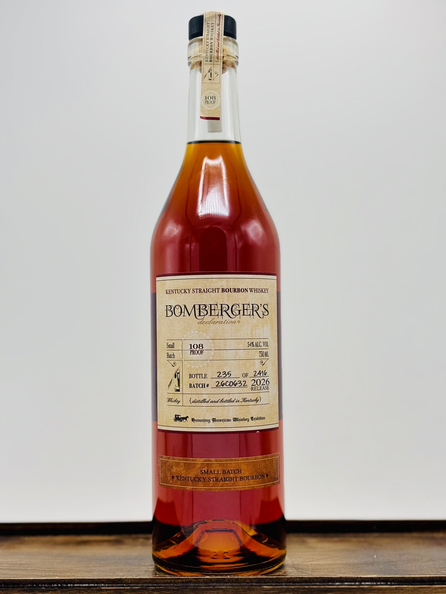 Bomberger's Declaration Straight Bourbon Whiskey (2026 Release)