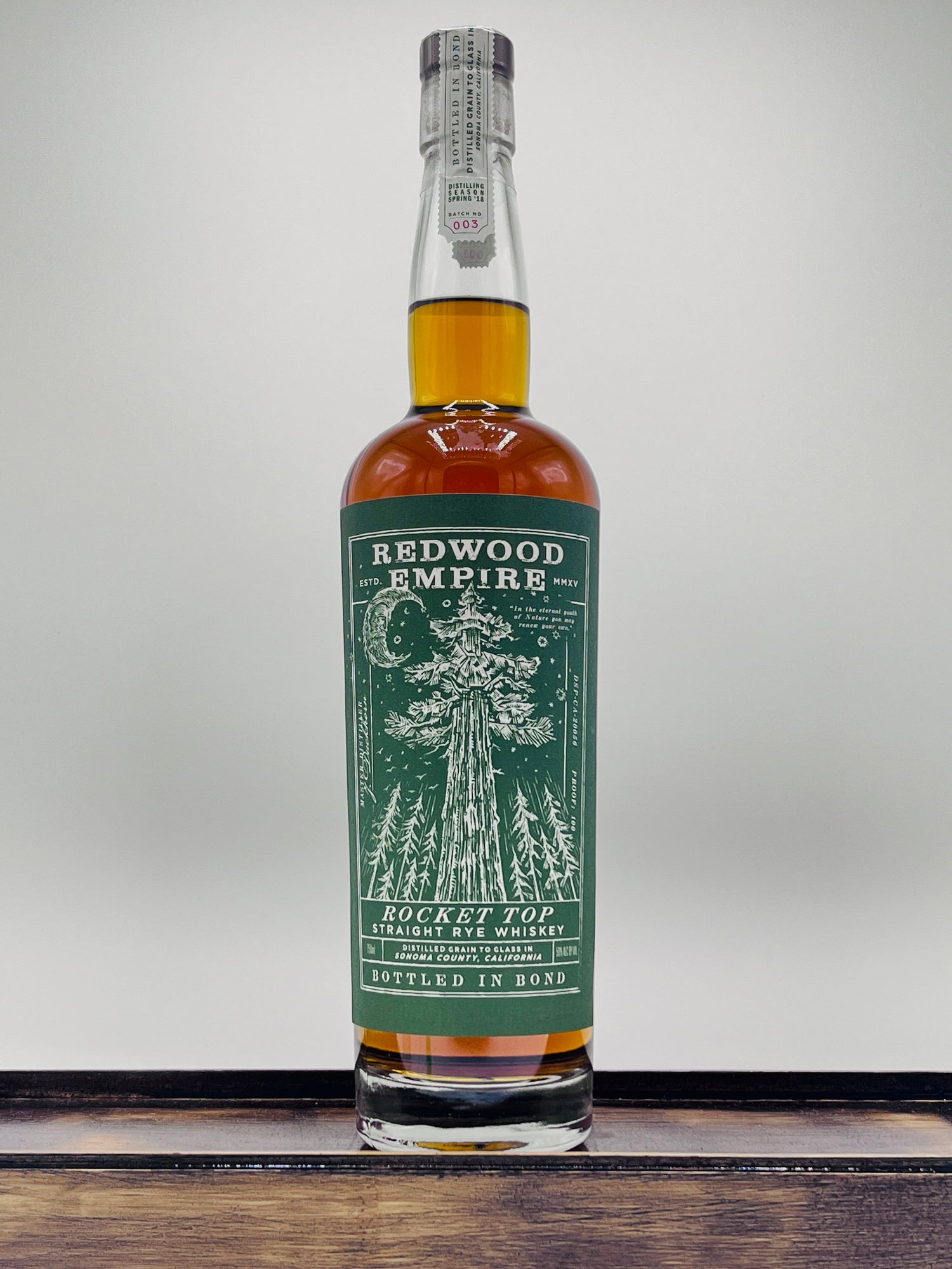 Redwood Empire Rocket Top Bottled in Bond Rye Whiskey