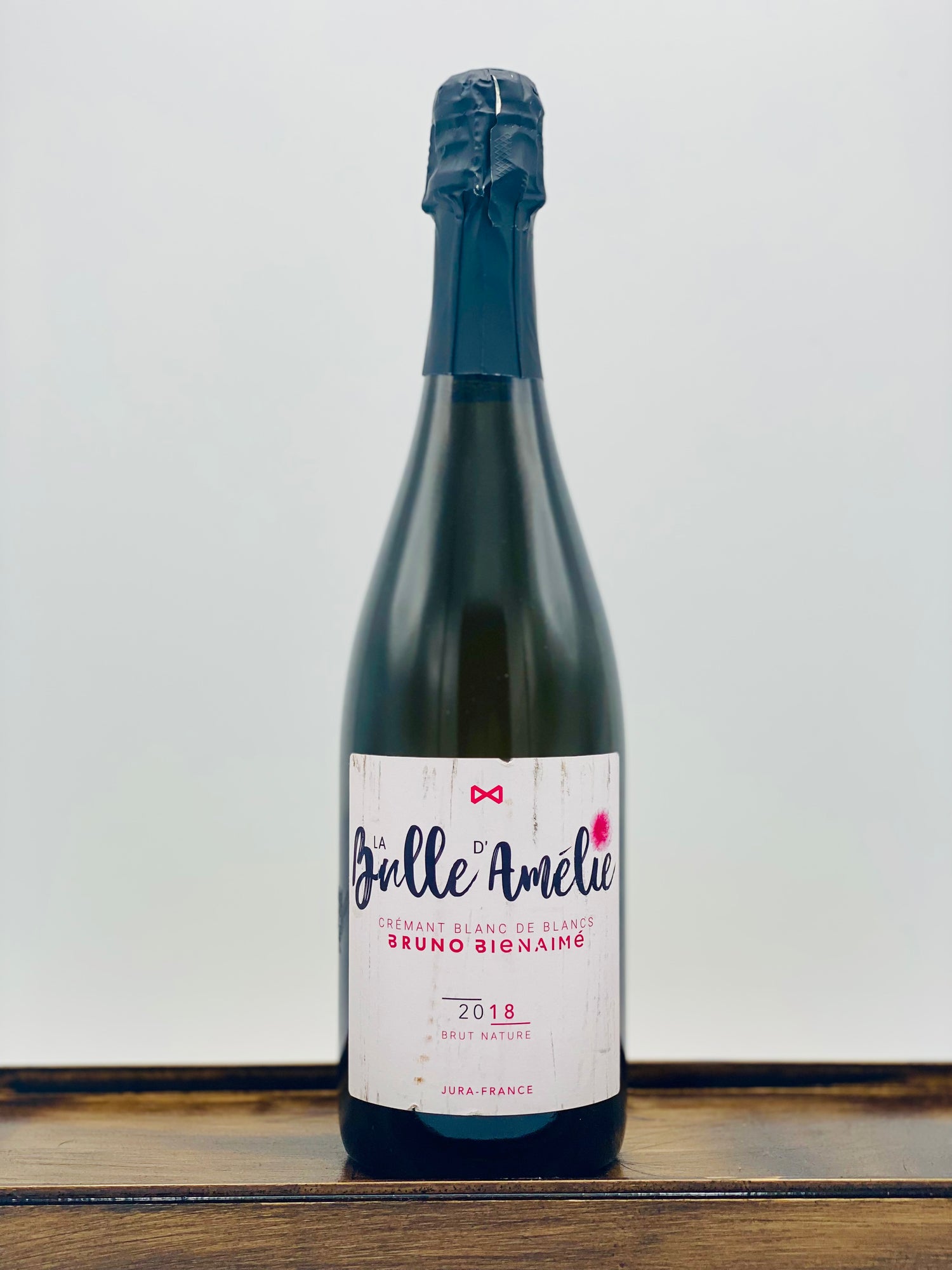 Domaine Bruno Bienaime 'La Bulle d'Amelie' Brut Nature Blanc de Blancs Crémant du Jura, 2018