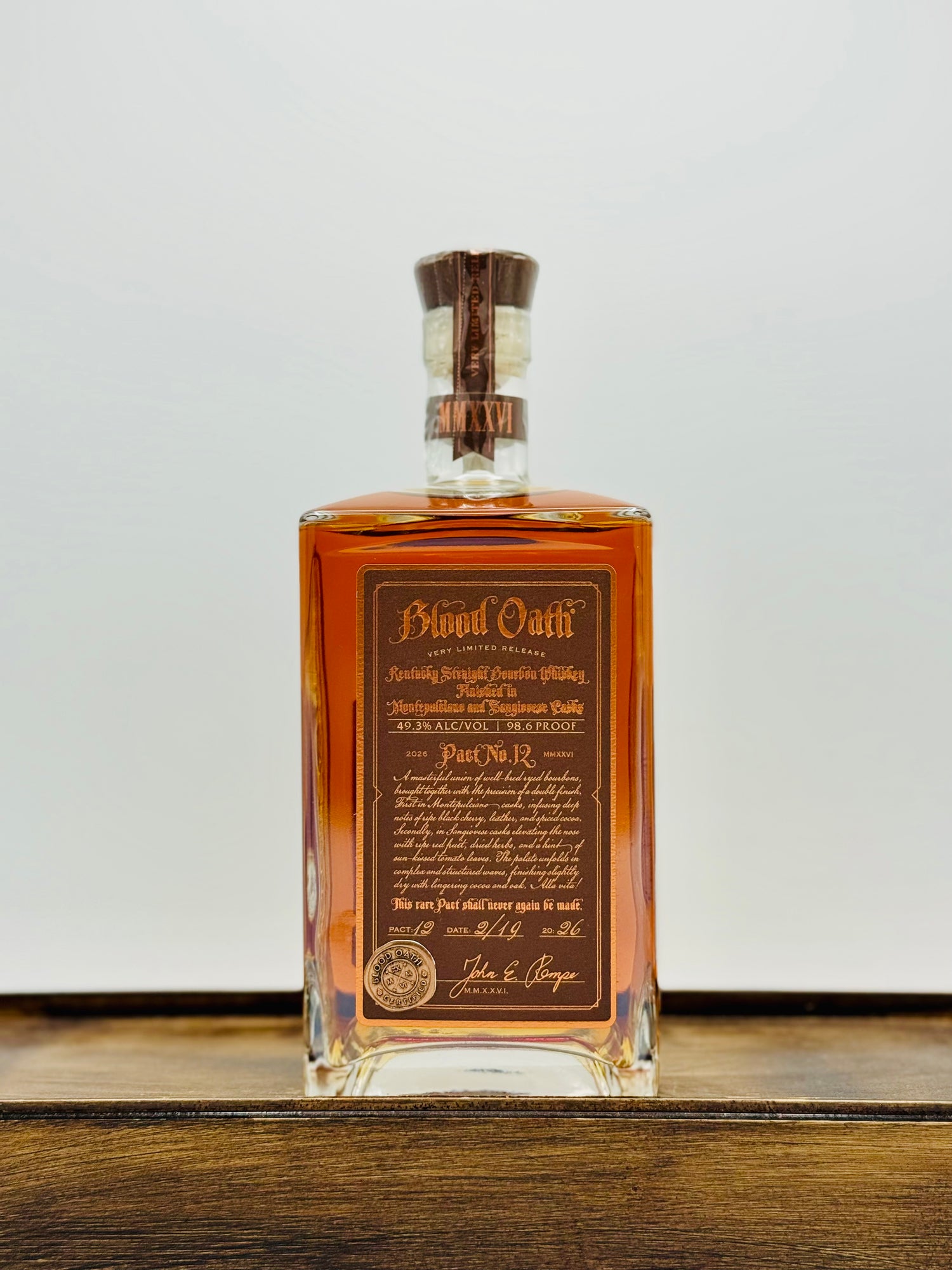 Blood Oath Bourbon Pact No. 12