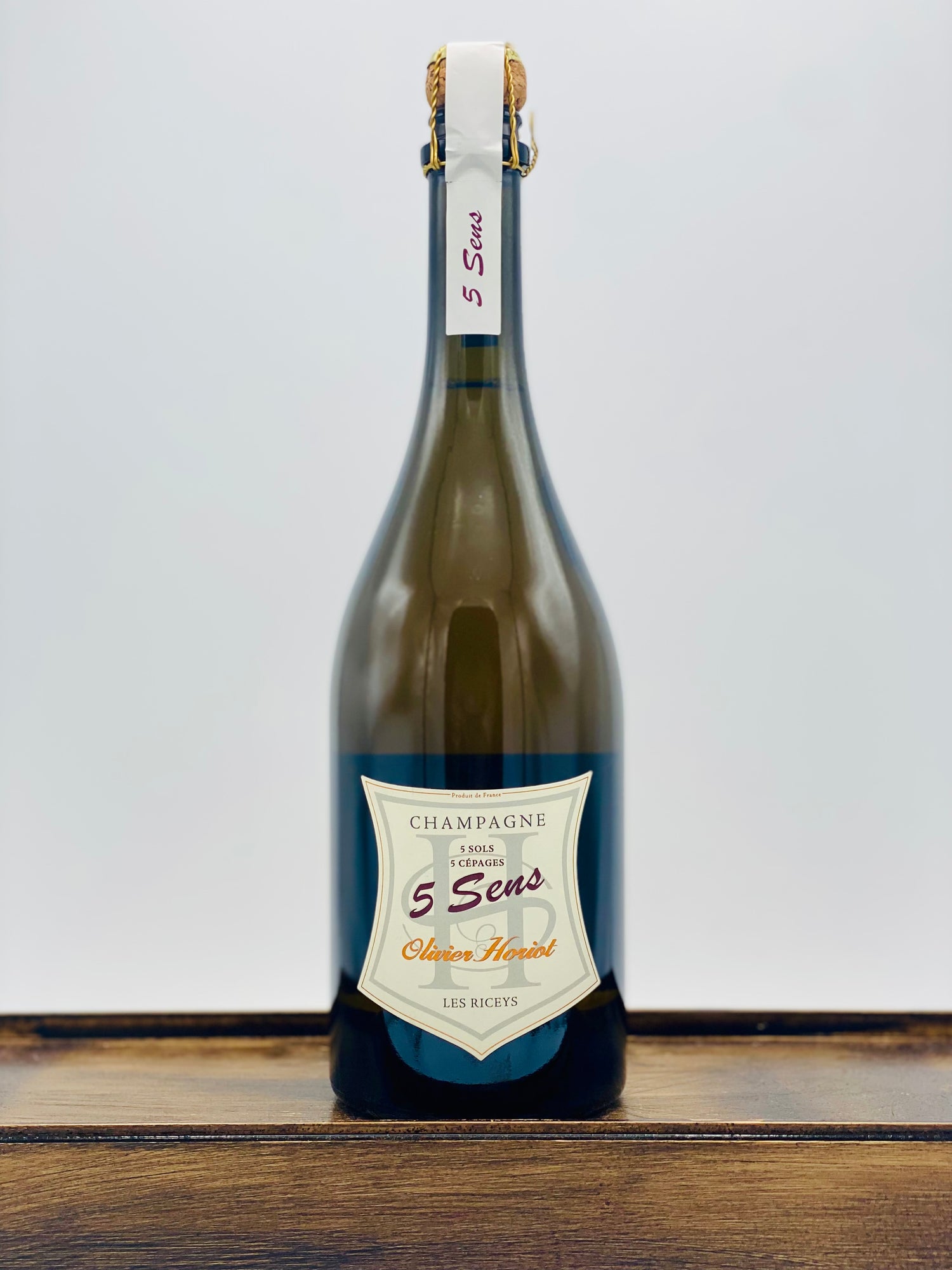Olivier Horiot '5 Sens' Champagne Brut Nature Les Riceys, 2018