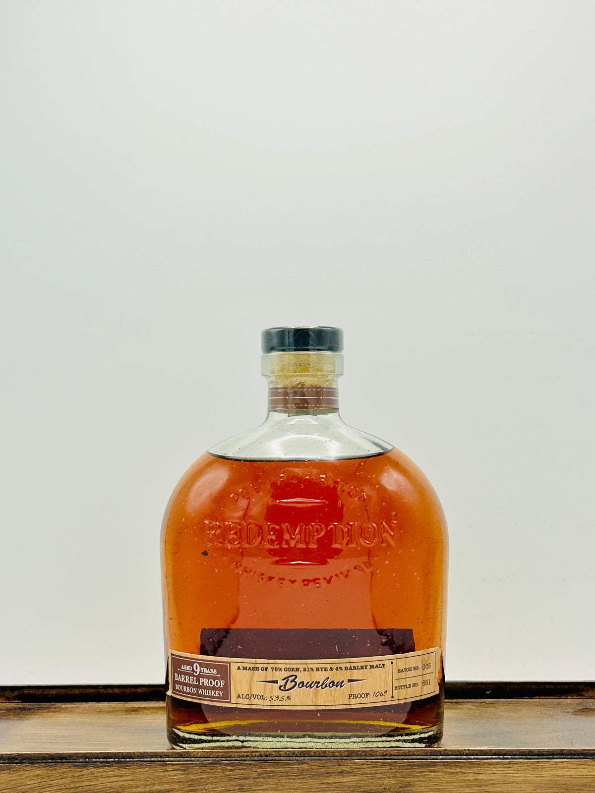 Redemption 9 Year Barrel Proof Whiskey