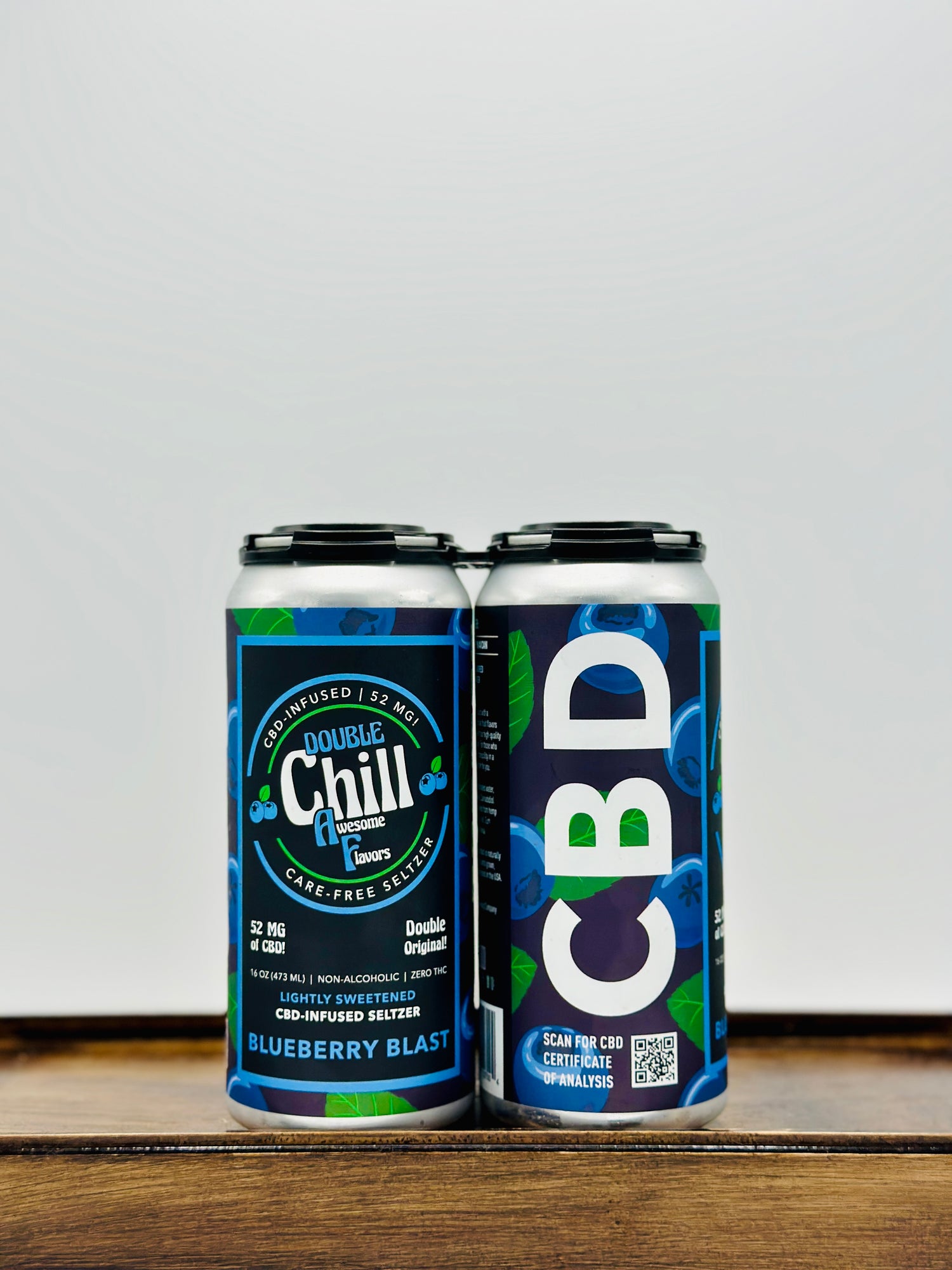 Thomas Hooker Brewing 'Double Chill AF' Blueberry Blast CBD Seltzer