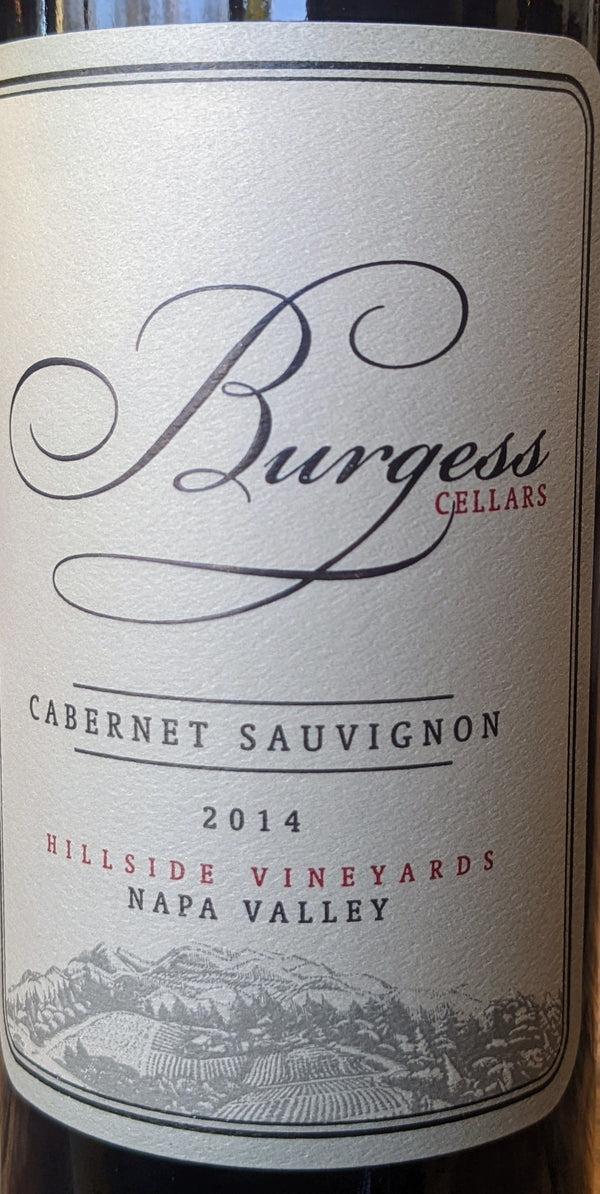 Burgess Cellars Hillside Vineyards Cabernet Sauvignon Napa Valley