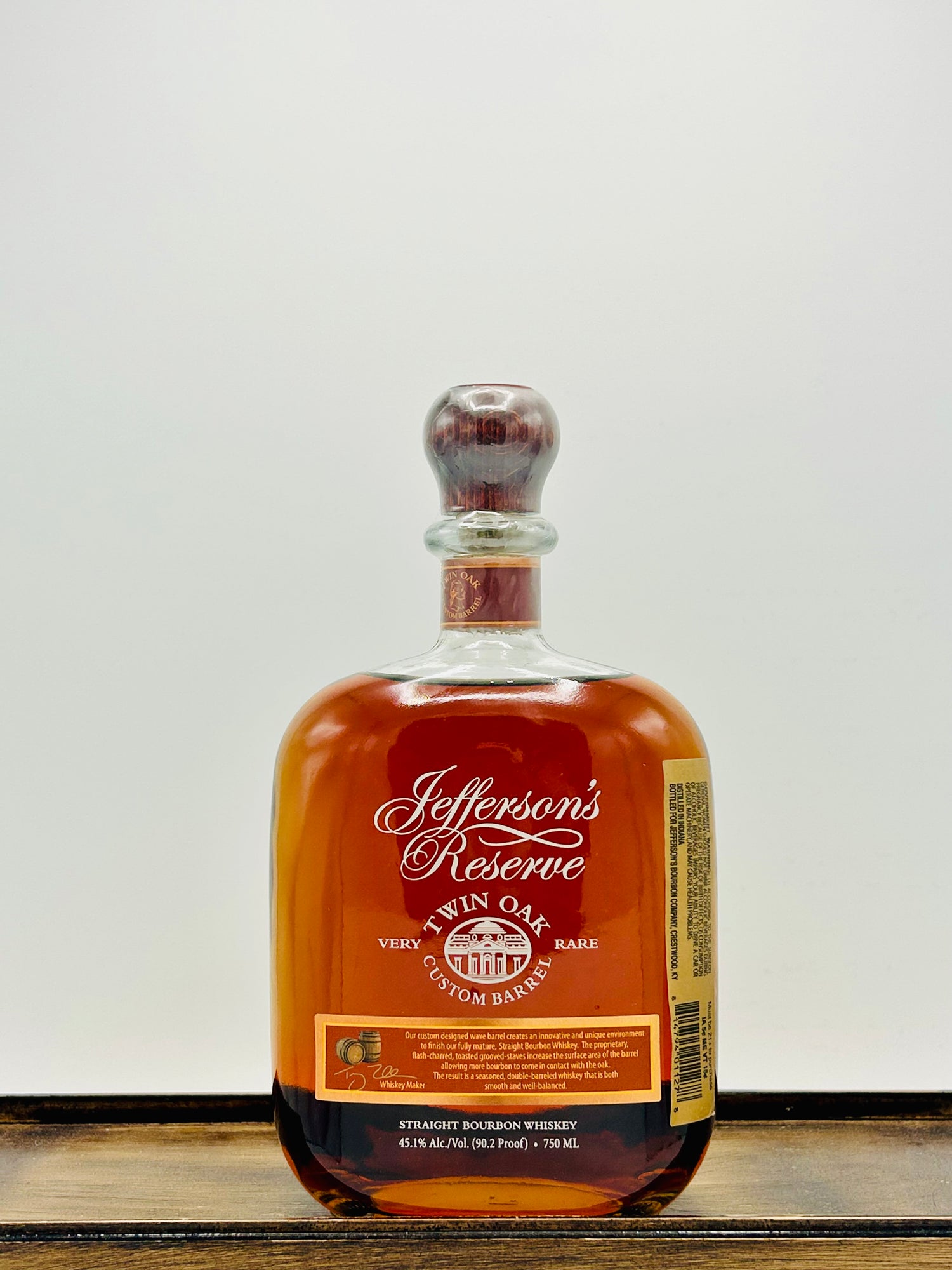 Jefferson's Reserve Twin Oak Custom Barrel Straight Bourbon Whiskey