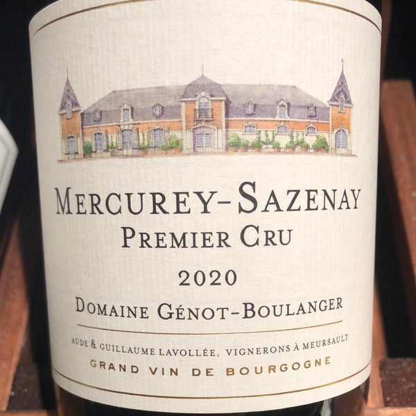 Domaine Genot-Boulanger Mercurey 'Sazenay' Premier Cru, 2020
