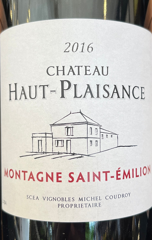 Château Haut Plaisance Montagne Saint-Émilion, 2016