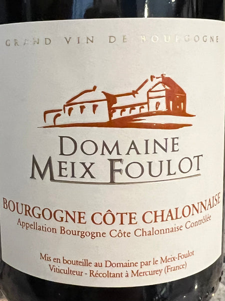 Domaine Meix Foulot Bourgogne Cote Chalonnaise Rouge, 2020