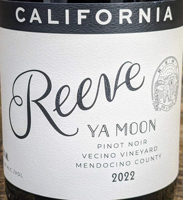 Reeve Wines "Ya Moon" Pinot Noir Vecino Vineyard, 2022