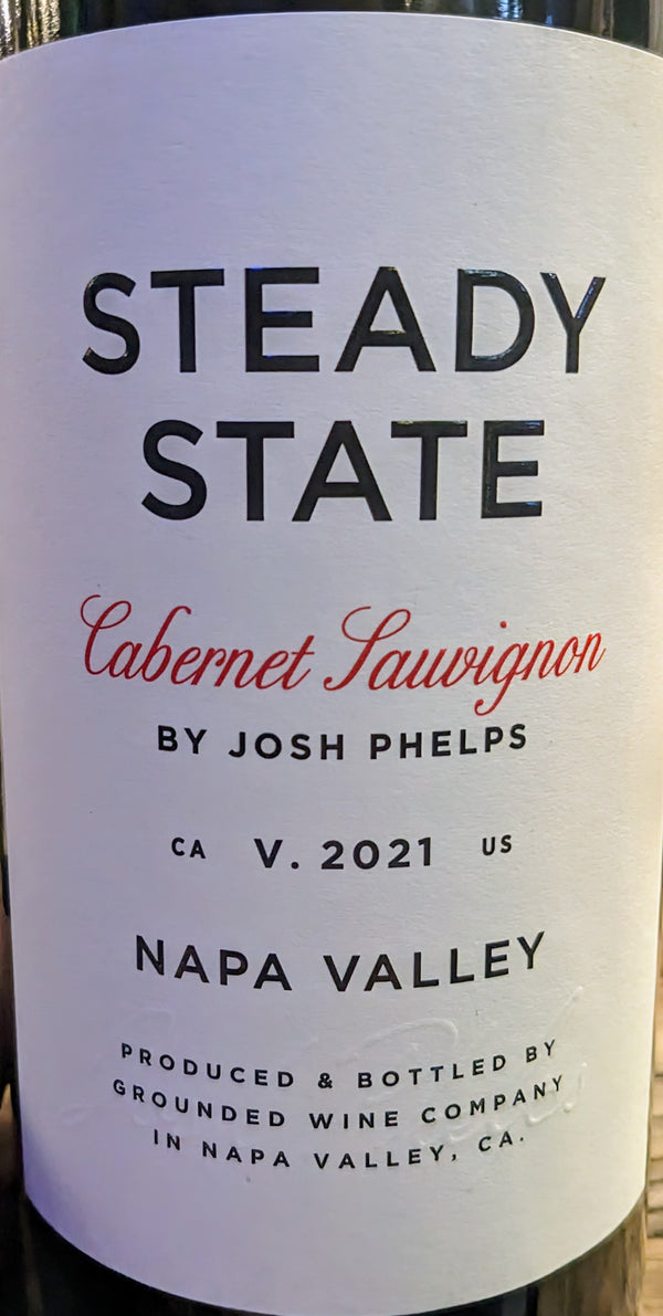 Grounded Wine Co. "Steady State" Cabernet Sauvignon Napa Valley, 2021