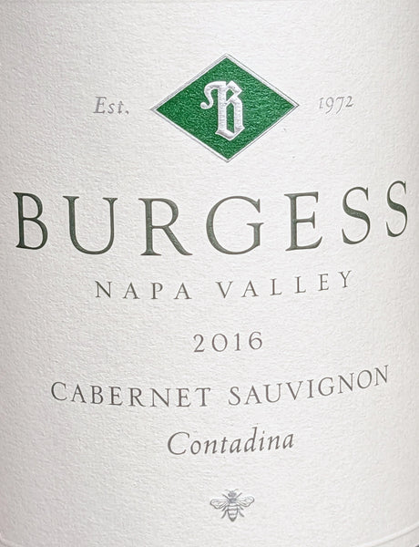 Burgess Cellars "Contadina" Cabernet Sauvignon Napa Valley