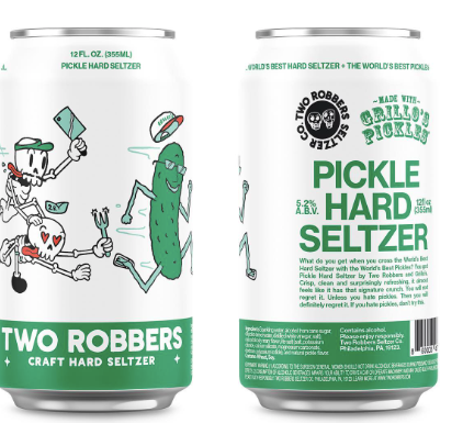 Two Robbers Seltzers (Collab w/ Grillos Pickles) Pickle Hard Seltzer