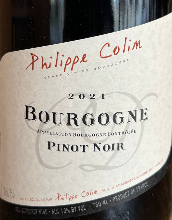 Domaine Philippe Colin Bourgogne Rouge Pinot Noir, 2021