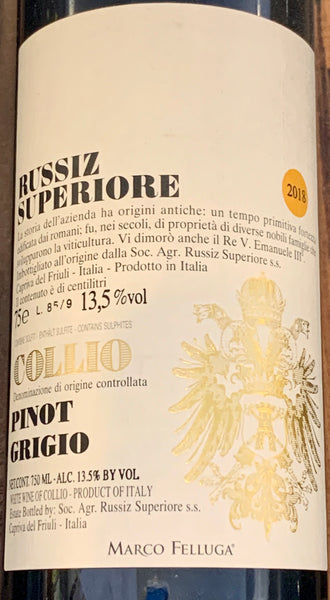 Marco Felluga 'Russiz Superiore' Pinot Grigio Collio DOC, 2018