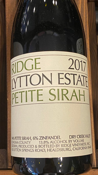 Ridge Vineyards Lytton Estate Petite Sirah Dry Creek Valley