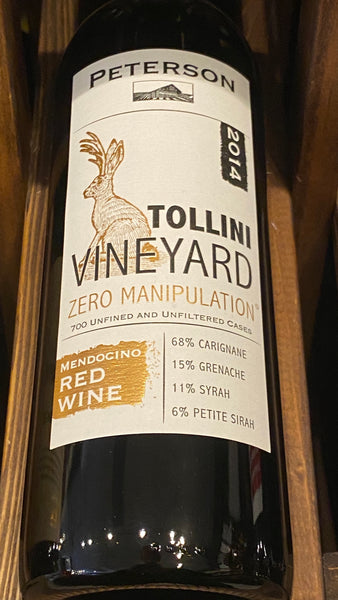 Peterson Winery Zero Manipulation Tollini Vineyard Mendocino, 2018