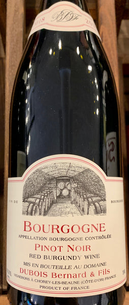 Dubois Bernard & Fils Bourgogne Rouge Pinot Noir, 2018