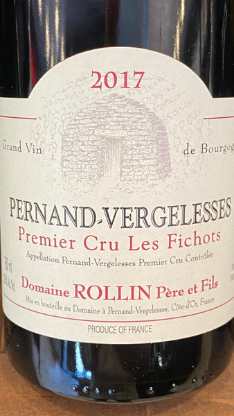 Domaine Rollin Pere et Fils "Les Fichots" Pernand-Vergelesses Rouge 1er Cru, 2018