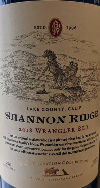 Shannon Ridge High Elevation Collection "Wrangler Red" Lake County, 2019