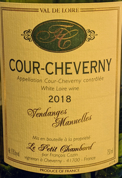 Cazin "Vendanges Manuelles" Cour-Cheverny Blanc, 2019