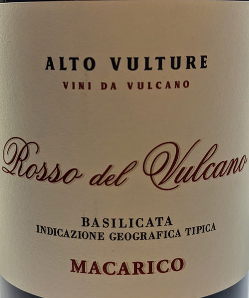 Macarico "Rosso del Vulcano" Basilicata, 2018