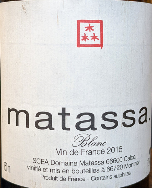 Domaine Matassa Côtes Catalanes Vin De France Blanc, 2015