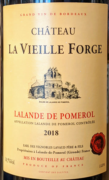 Chateau La Vieille Forge Lalande-de-Pomerol, 2018