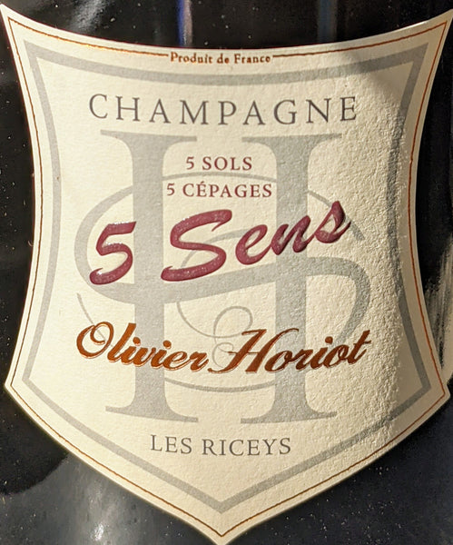 Olivier Horiot "5 Sens" Champagne Brut Nature Les Riceys, 2014