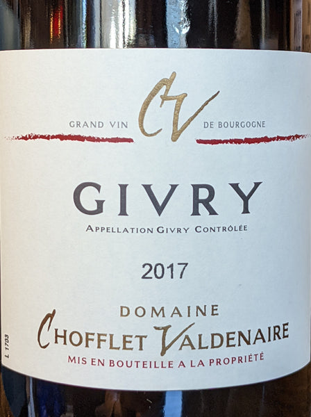 Domaine Chofflet Valdenaire Givry, 2017