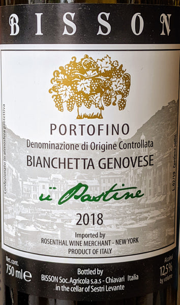 Bisson Bianchetta Genovese 'Ü Pastine' Portofino Bianco DOC, 2021