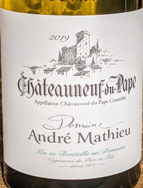 Domaine Andre Mathieu Chateaunef-du-Pape Blanc, 2019