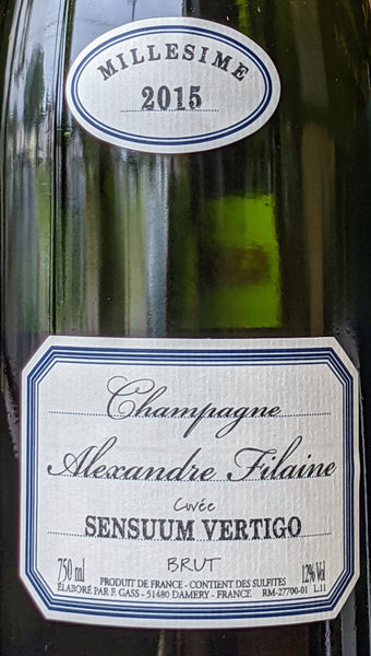 Alexandre Filaine Champagne "Cuvée Sensuum Vertigo" Brut, 2016