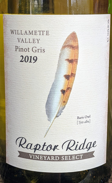 Raptor Ridge Pinot Gris Willamette Valley, 2019