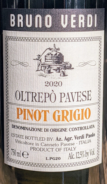 Bruno Verdi "Oltrepo Pavese" Pinot Grigio, 2020