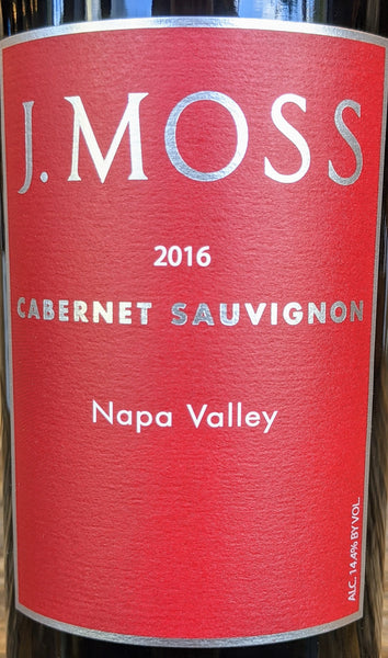 J. Moss Winery Cabernet Sauvignon Napa Valley, 2016