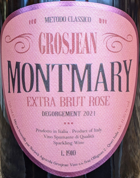 Grosjean Fères "Montmary" Metodo Classico Extra Brut Rose, 2019