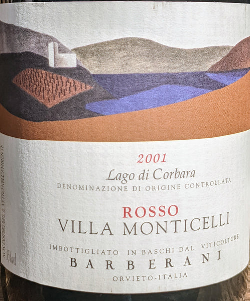 Barberani 'Villa Monticelli' Rosso Lago di Corbara, 2001