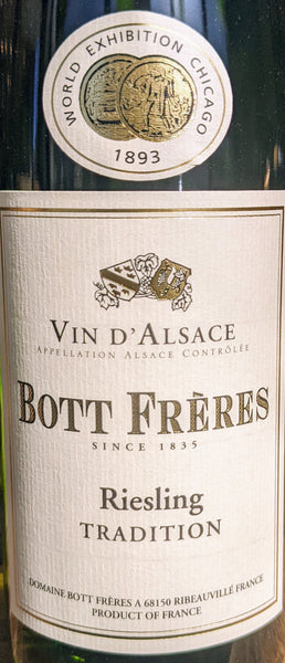 Bott Frères "Tradition" Riesling Alsace, 2018