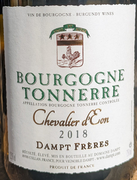 Vignoble Dampt "Chevalier d'Eon" Bourgogne Blanc Tonnerre, 2018