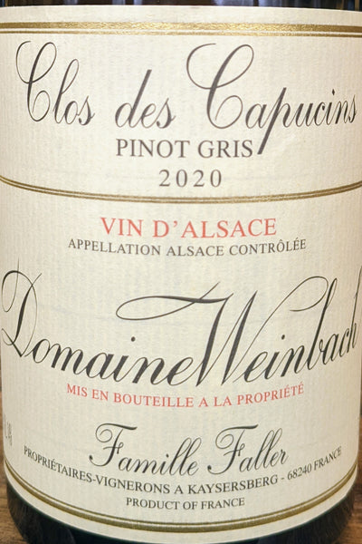 Domaine Weinbach 'Clos De Capucins' Pinot Gris Alsace, 2020
