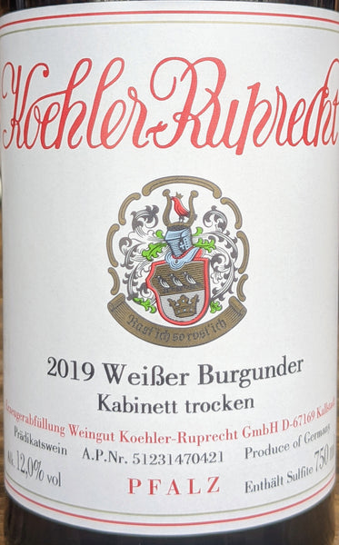 Koehler-Ruprecht Pinot Blanc Kabinet Troken Pflaz, 2019