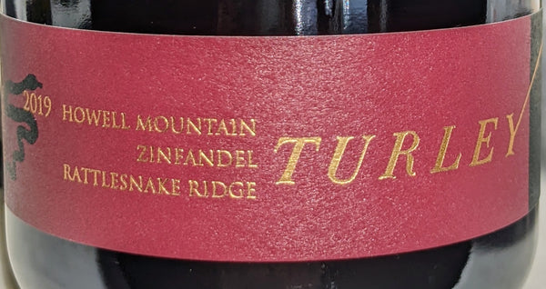 Turley Wine Cellars 'Rattlesnake Ridge' Zinfandel Howell Mountain, 2019
