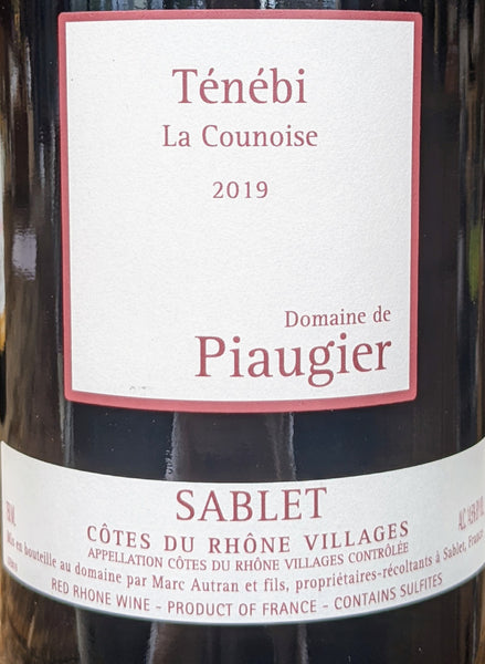 Domaine de Piaugier 'Tenebi' Le Counoise Sablet Rouge, 2019