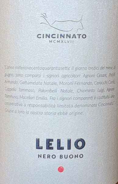 Cincinnato "Lelio" Nero Buono Lazio, 2020