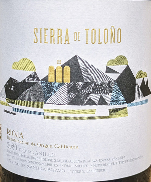 Sierra de Toloño Tempranillo Rioja Alavesa, 2020