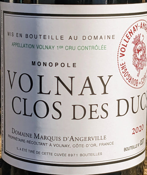 Domaine Marquis d'Angerville 'Clos des Ducs' Volnay Premier Cru