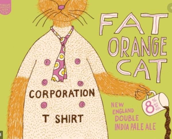 Fat Orange Cat Brewing "Corporation T-Shirt" DIPA