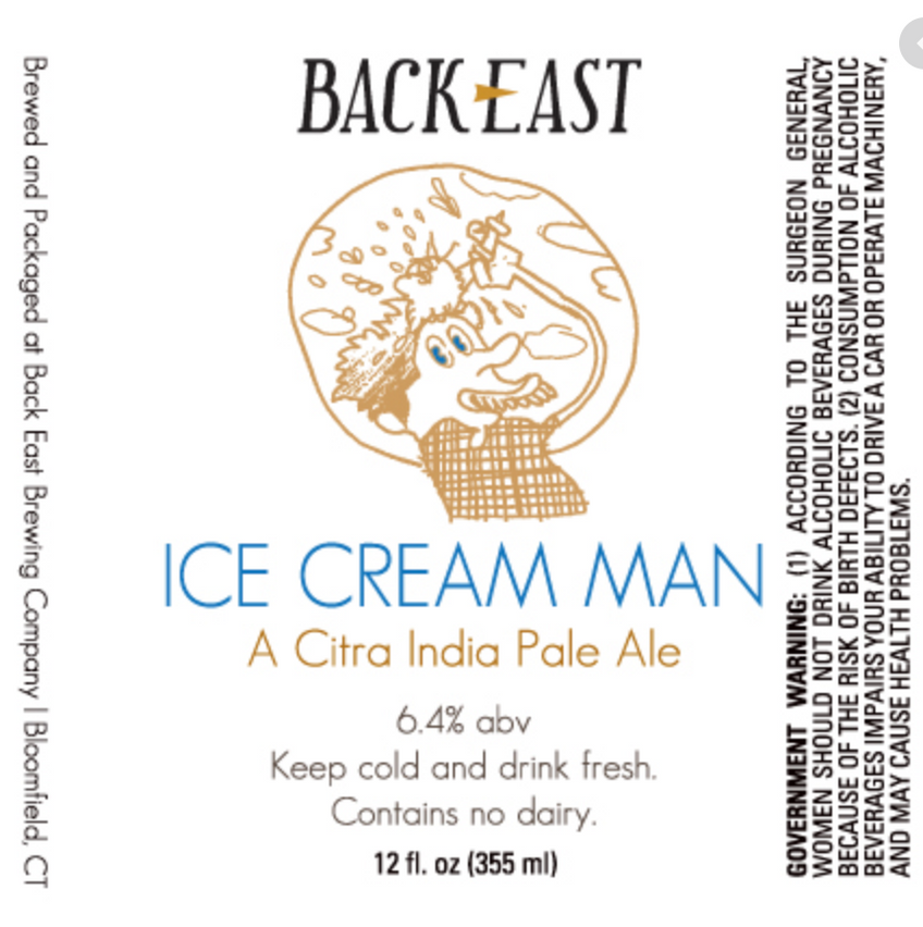 Back East Brewing 'Ice Cream Man' NEIPA The Wise Old Dog